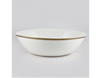 Салатник 21,5см*27,5см Royal Bone China Золотая вышивка