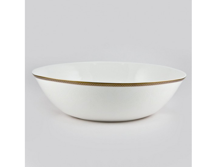 Салатник 21,5см*27,5см Royal Bone China Золотая вышивка