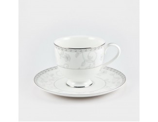 Набор чайных пар на 6 персон 12 предметов 200мл Royal Bone China Жизель