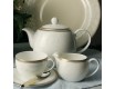 Набор кофейных пар на 6 персон 12 предметов 100мл Royal Bone China Золотая вышивка