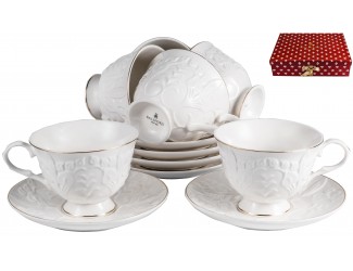 Набор чайных пар на 6 персон 12 предметов Balsford Грация Актея 101-30002