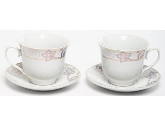 Набор чайных пар на 2 персоны 4 предмета 220мл Guterwahl Аврора Алия 113-19102