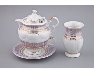 Подарочный набор чайный Rudolf Kampf 1 персона 6 предметов, Национальные традиции 238A, фиолетовый 07140824-238Ak