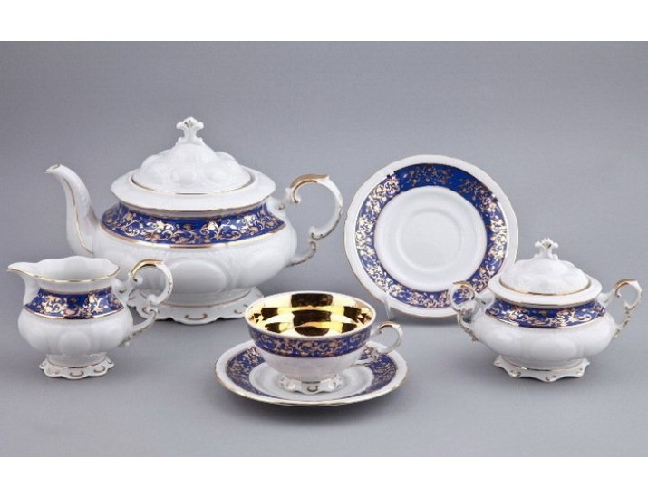 Сервиз чайный Rudolf Kampf Национальные традиции 15 предметов 6 персон декор 1824 07160725-1824