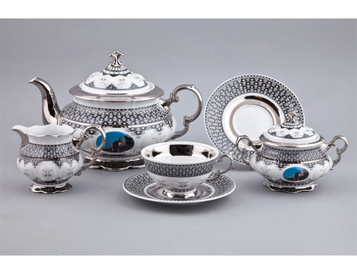 Чайный сервиз на 6 персон 15 предметов Rudolf Kampf Национальные традиции (Сирия) Великие святыни Ислама