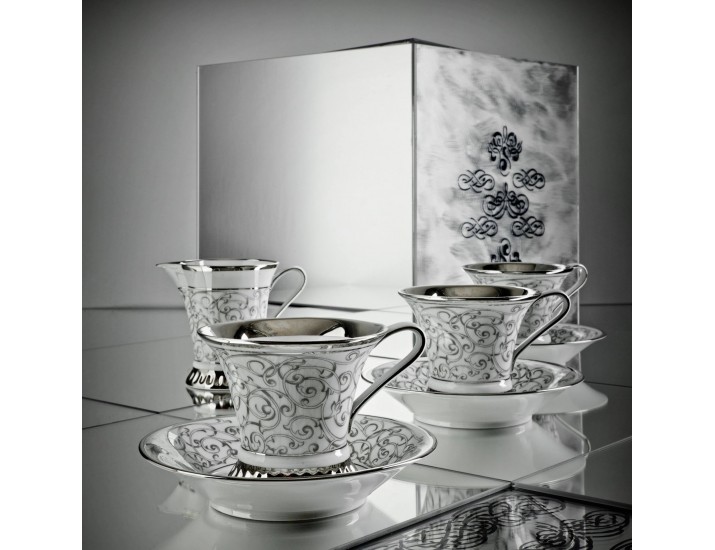 Сервиз чайный Rudolf Kampf Византия на 6 персон 15 предметов декор D936 в подарочной упаковке