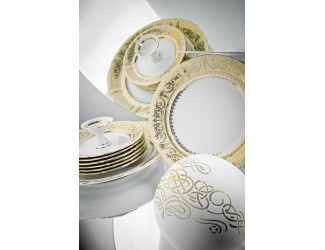 Салатник круглый 23см Rudolf Kampf Национальные традиции 238C, жёлтый 07111416-238C