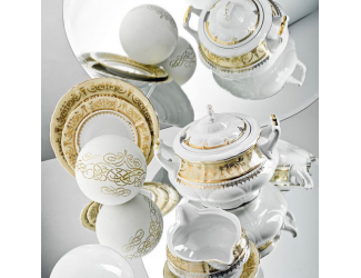 Сервиз столовый Rudolf Kampf Национальные традиции 25 предметов 6 персон декор 238C желтый Сервиз столовый Rudolf Kampf Национальные традиции 25 предметов 6 персон декор 238C желтый