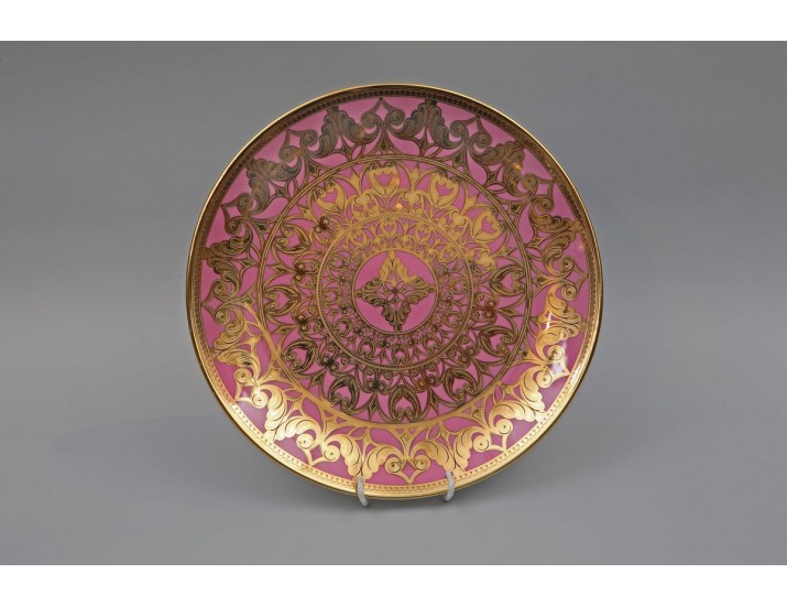 Тарелка мелкая Rudolf Kampf Александрия 30см розовый с золотом 36111333-2281k