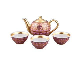 Подарочный набор чайный Rudolf Kampf Александрия Тет-а-тет 4 предмета розовый 36140714-2281k