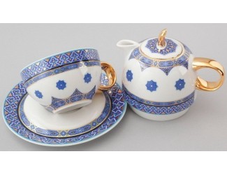 Восточный набор Rudolf Kampf Duo 3 предмета (чайник0,4+чашка0,2) линия Узбекистан 42140825-2085k