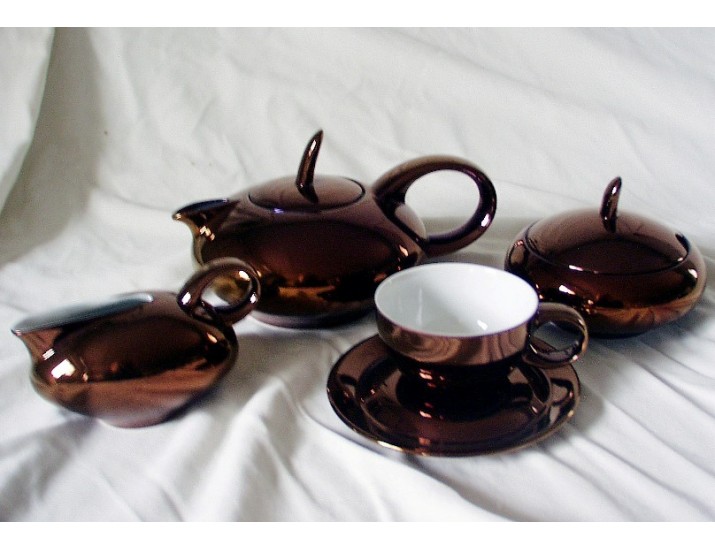 Сервиз чайный Rudolf Kampf Мария Тереза 15 предметов 6 персон бордовый 42160725-2002k