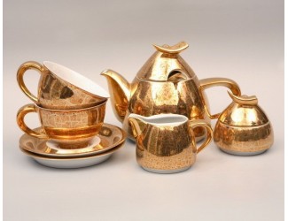Сервиз чайный Rudolf Kampf Кельт на 6 персон 15 предметов золото 52160728-2252k