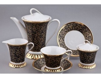 Сервиз чайный Rudolf Kampf Византия 15 предметов на 6 персон чёрный 57160725-2244k
