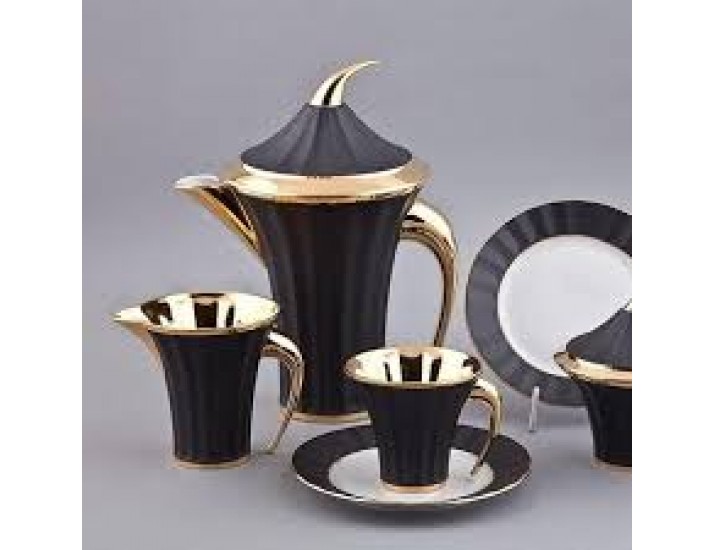 Сервиз чайный Rudolf Kampf Древний Египет 15 предметов 6 персон черный с золотом 61560725-2112