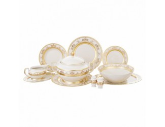 Столовый сервиз Falkenporzellan Constanza Creаm Saphir Gold 6 персон 27 предметов