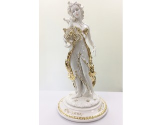Статуэтка Богиня Удачи с цветами 37см золото Sabadin Vittorio 143682F