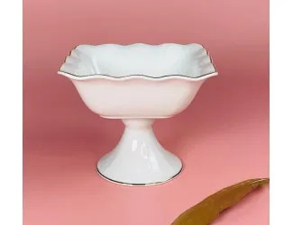 Квадратная  конфетница 15см на ножке Lenardi Агата 102-147