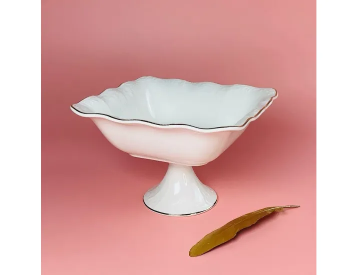 Квадратная фруктовница 20,5см на ножке Lenardi Агата 102-149