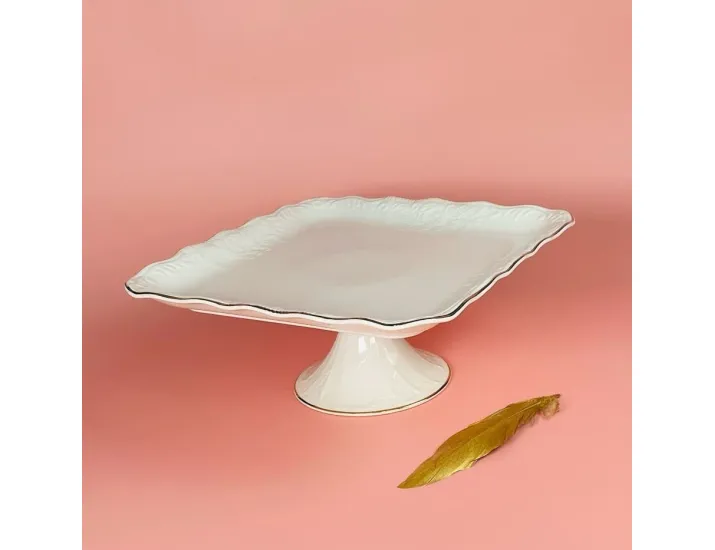 Квадратное блюдо 29см на ножке Lenardi Агата 102-153