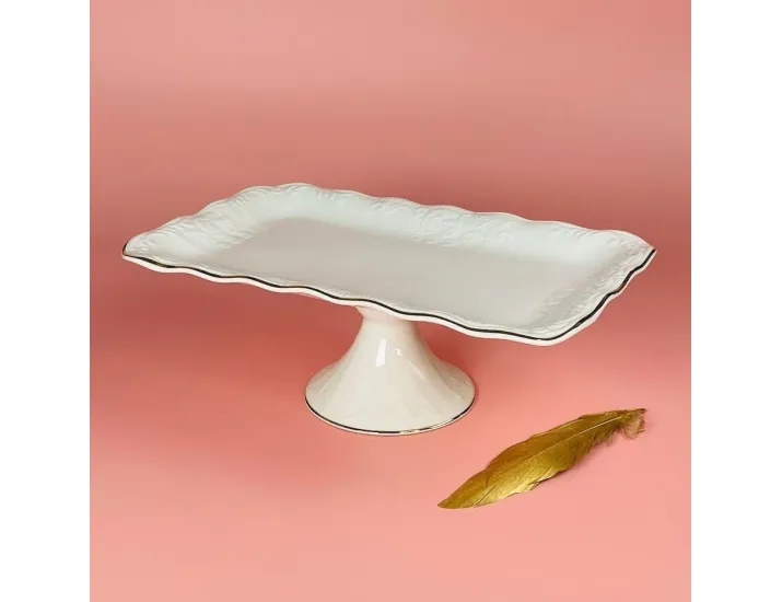 Прямоугольное блюдо 35,5см на ножке Lenardi Агата 102-155