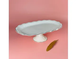 Овальное блюдо 35,5см на ножке Lenardi Агата 102-157