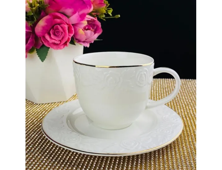 Кофейный набор 12предметов 120 мл Lenardi Белая роза 109-149