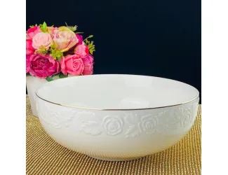 Салатник 23см Lenardi Белая роза 109-151