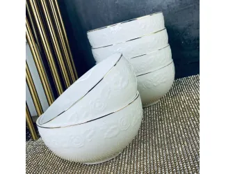 Набор из 6 салатников 11,5см Lenardi Белая роза 109-153