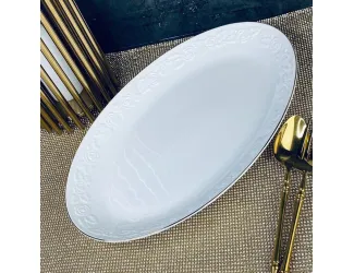 Блюдо овальное 36см Lenardi Белая роза 109-156