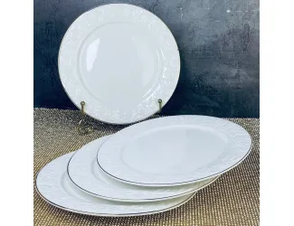 Набор из 6 тарелок 21,5см Lenardi Белая роза 109-162