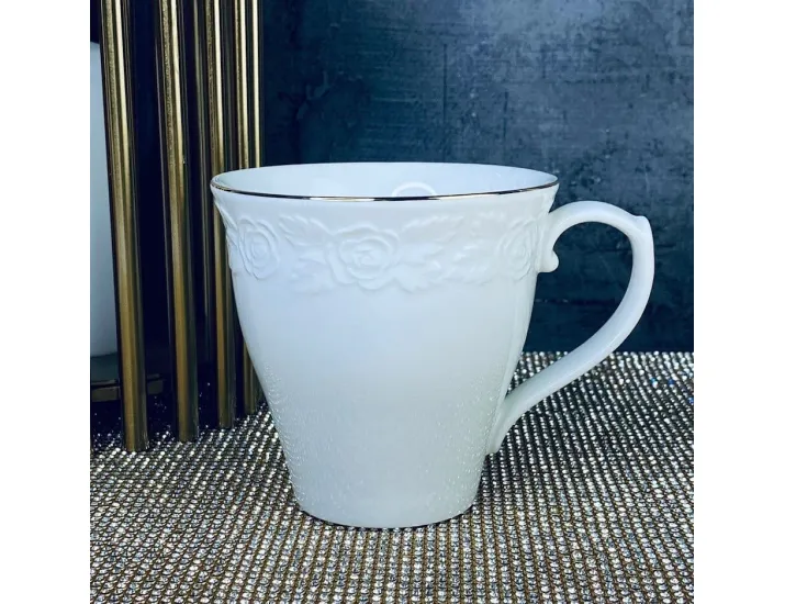 Кружка 350 мл Lenardi Белая роза 109-166