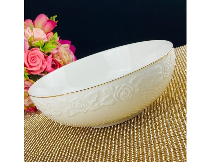 Салатник 18см Lenardi Белая роза 109-188