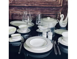 Обеденный сервиз на 6 персон 30 предметов Lenardi Серебряная Симфония 145-516