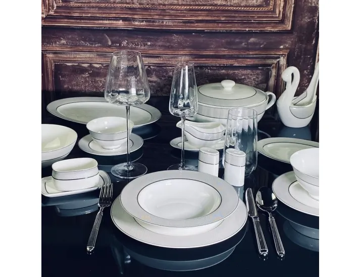 Обеденный сервиз на 6 персон 30 предметов Lenardi Серебряная Симфония 145-516