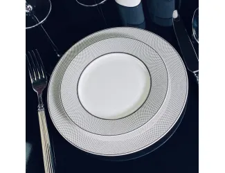 Набор из 6 тарелок 22см Lenardi Серебряная Симфония 145-522