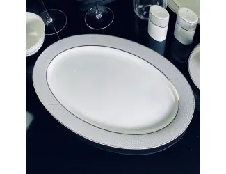 Овальное блюдо 23см Lenardi Серебряная Симфония 145-524