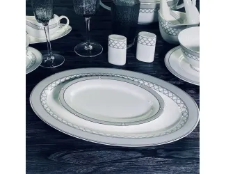 Набор из 6 тарелок 16,5см Lenardi Версаль серебро 145-601