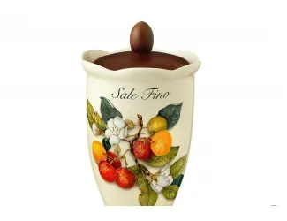 Банка для соли с деревянной крышкой NUOVA CER Груша 19см