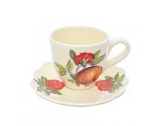 Набор кофейных пар 6 чашек + 6 блюдец 12 предметов NUOVA CER Гранат 90мл