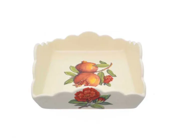 Салатник квадратный NUOVA CER Гранат 22см