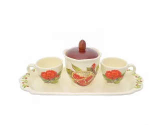 Кофейный набор на подносе NUOVA CER Гранат 5 предметов