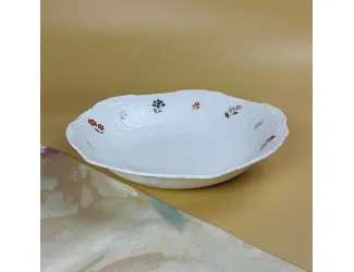 Круглое глубокое блюдо 26х5,5см Lenardi Крокус 109-219