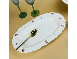 Овальное блюдо 41х25х4см Lenardi Крокус 109-229
