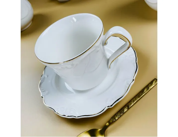 Чайный набор 12предметов 250мл Lenardi Крокус золото 109-234