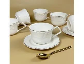 Чайный набор 12предметов 250мл Lenardi Крокус золото 109-236