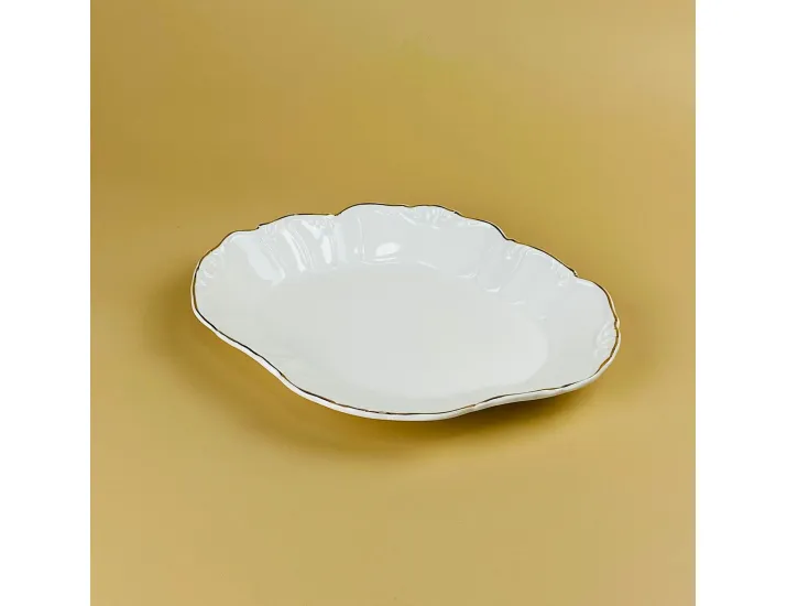 Овальное блюдо 22х17х3см Lenardi Крокус золото 109-243