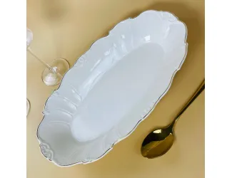 Овальное блюдо 36х21,5х5см Lenardi Крокус золото 109-245