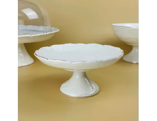 Блюдо 19,5х9см на ножке Lenardi Крокус золото 109-247