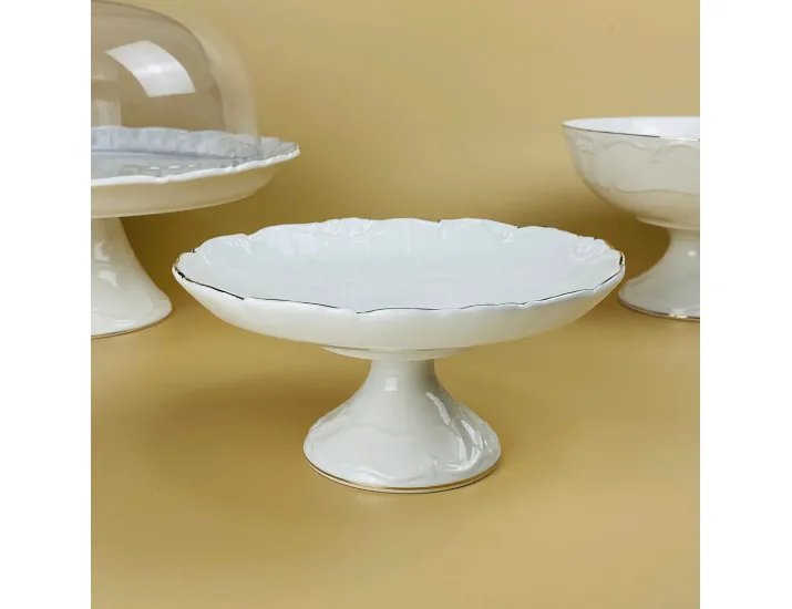 Блюдо 19,5х9см на ножке Lenardi Крокус золото 109-247